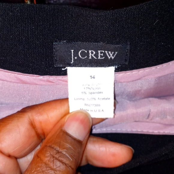 Black Wool Tweed # 2 Pencil Skirt with a Split down the back! Classy and sexy - Picture 4 of 5